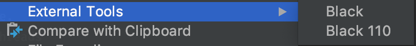 External Tools with Black