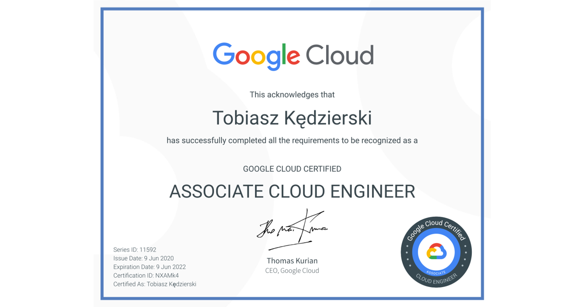 Google Cloud Associate Engineer